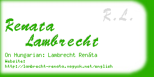 renata lambrecht business card